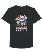 Llama motivational - Fa mai mult din ce te face fericit Tricou mânecă scurtă guler larg Bărbat Skater