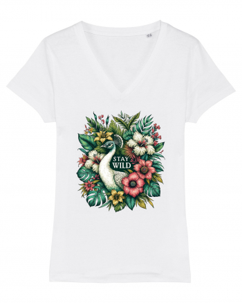 Paun - flori exotice - stay wild White