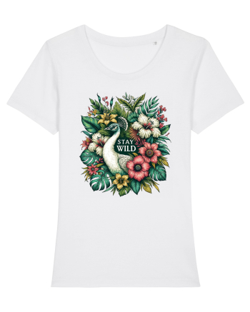 Paun - flori exotice - stay wild White