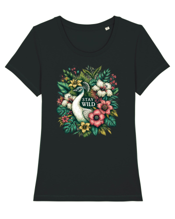 Paun - flori exotice - stay wild Black