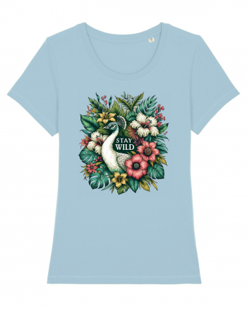 Paun - flori exotice - stay wild Sky Blue