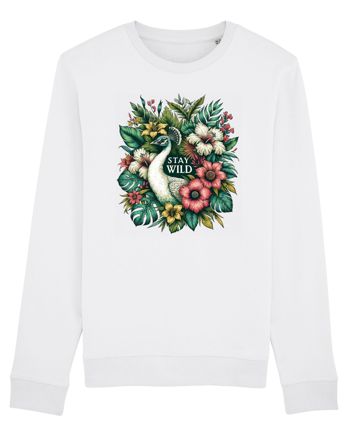 Bluză mânecă lungă Unisex Rise White