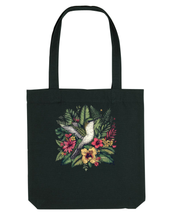 Colibri - flori exotice - 4 Black