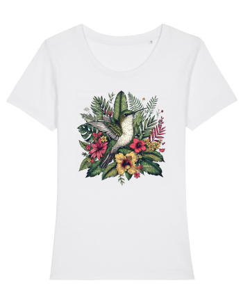 Colibri - flori exotice - 4 White