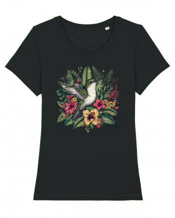 Colibri - flori exotice - 4 Black