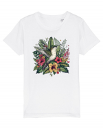 Colibri - flori exotice - 4 Tricou mânecă scurtă  Copii Mini Creator