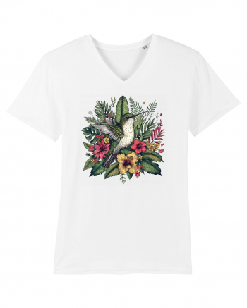 Colibri - flori exotice - 4 White