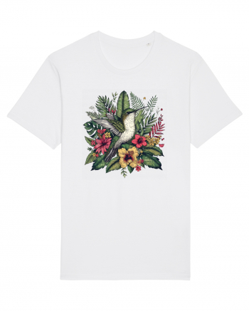 Colibri - flori exotice - 4 White