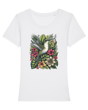 Colibri - flori exotice - 3 White
