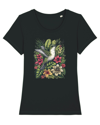 Colibri - flori exotice - 3 Black