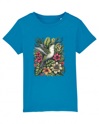 Colibri - flori exotice - 3 Azur