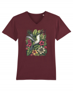 Colibri - flori exotice - 3 Tricou mânecă scurtă guler V Bărbat Presenter