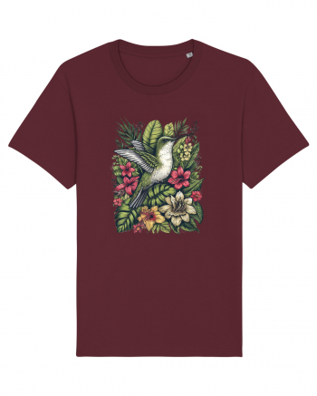 Colibri - flori exotice - 3 Burgundy