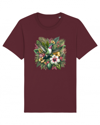 Colibri - flori exotice - 2 Burgundy