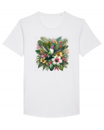 Colibri - flori exotice - 2 Tricou mânecă scurtă guler larg Bărbat Skater