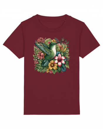 Colibri - flori exotice - 1 Burgundy