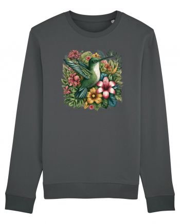 Colibri - flori exotice - 1 Bluză mânecă lungă Unisex Rise