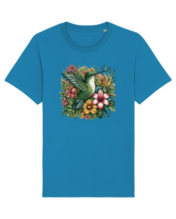 Colibri - flori exotice - 1 Azur