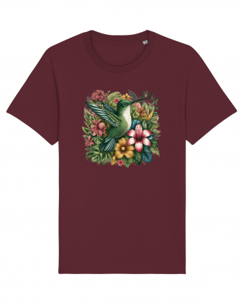 Colibri - flori exotice - 1 Burgundy
