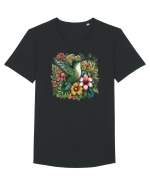 Colibri - flori exotice - 1 Tricou mânecă scurtă guler larg Bărbat Skater