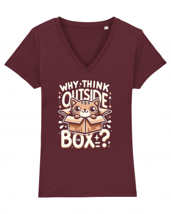 Outside the box - pisica cool 2 Burgundy