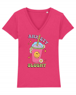 Anxiety Slushy Tricou mânecă scurtă guler V Damă Evoker