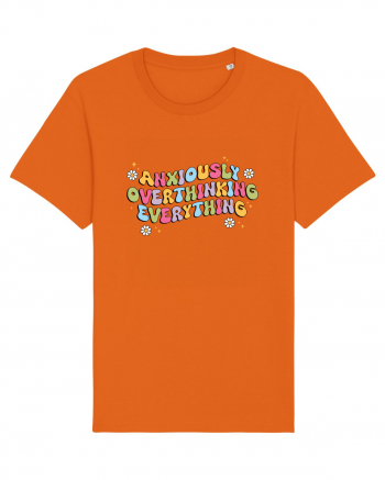 Anxiously Overthinking Everything Bright Orange