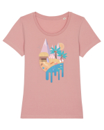 La mare Tricou mânecă scurtă guler larg fitted Damă Expresser