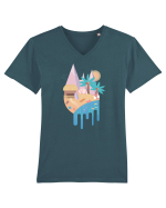 La mare Tricou mânecă scurtă guler V Bărbat Presenter