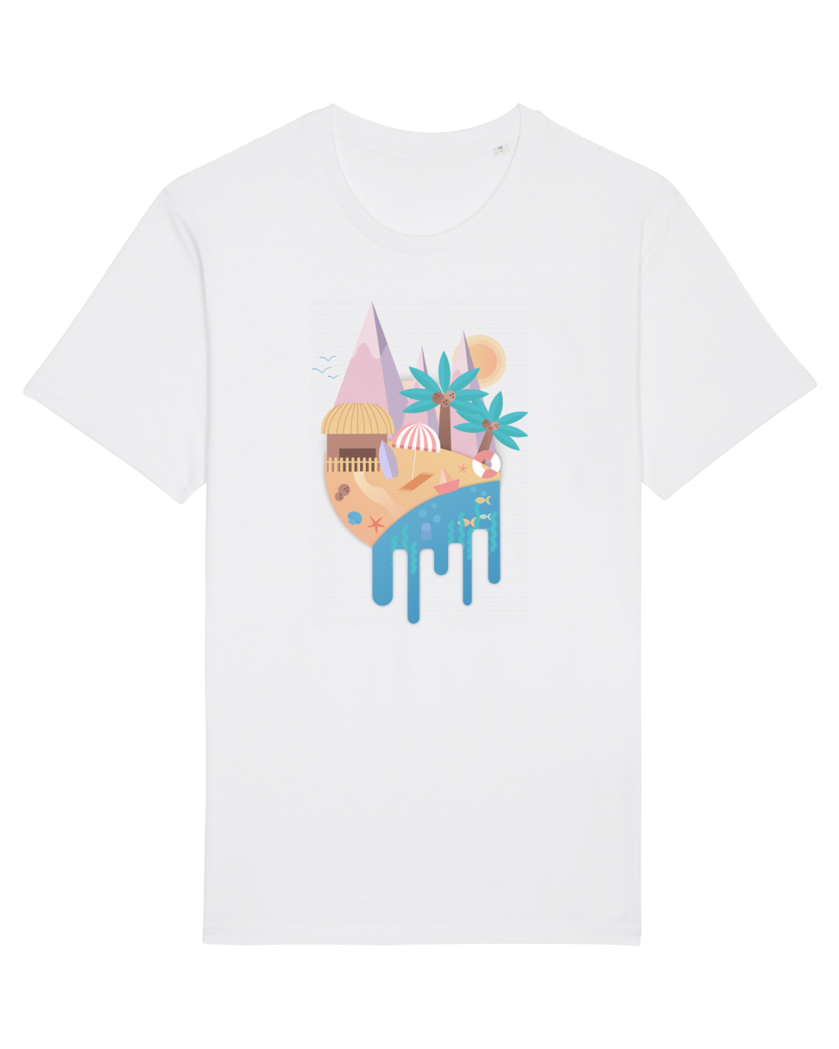 Tricou mânecă scurtă Unisex Rocker White