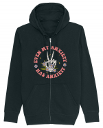 Even my Anxiety Has Anxiety, Skeleton Hand Hanorac cu fermoar Unisex Connector