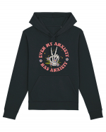 Even my Anxiety Has Anxiety, Skeleton Hand Hanorac Unisex Drummer
