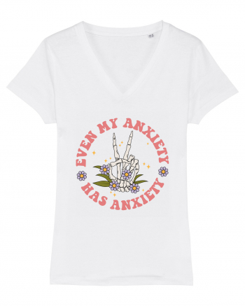 Even my Anxiety Has Anxiety, Skeleton Hand White