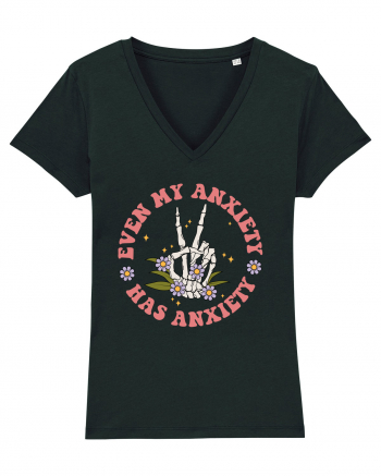 Even my Anxiety Has Anxiety, Skeleton Hand Black