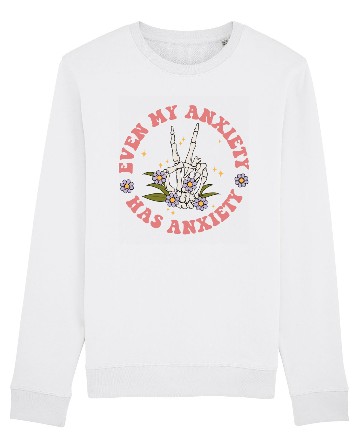 Bluză mânecă lungă Unisex Rise White