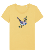 Bird Tricou mânecă scurtă guler larg fitted Damă Expresser