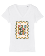 Even my Anxiety Has Anxiety Tricou mânecă scurtă guler V Damă Evoker