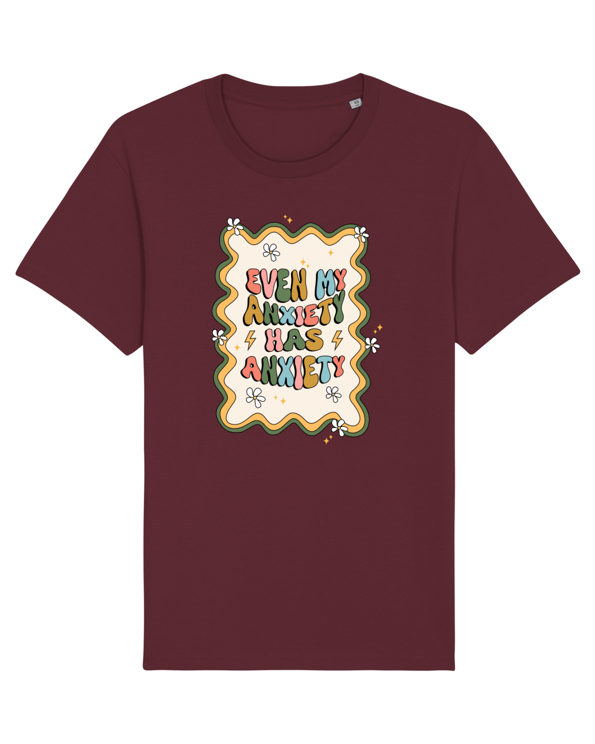 Tricou mânecă scurtă Unisex Rocker Burgundy