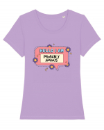 Hello I Am Probably Anxious Tricou mânecă scurtă guler larg fitted Damă Expresser