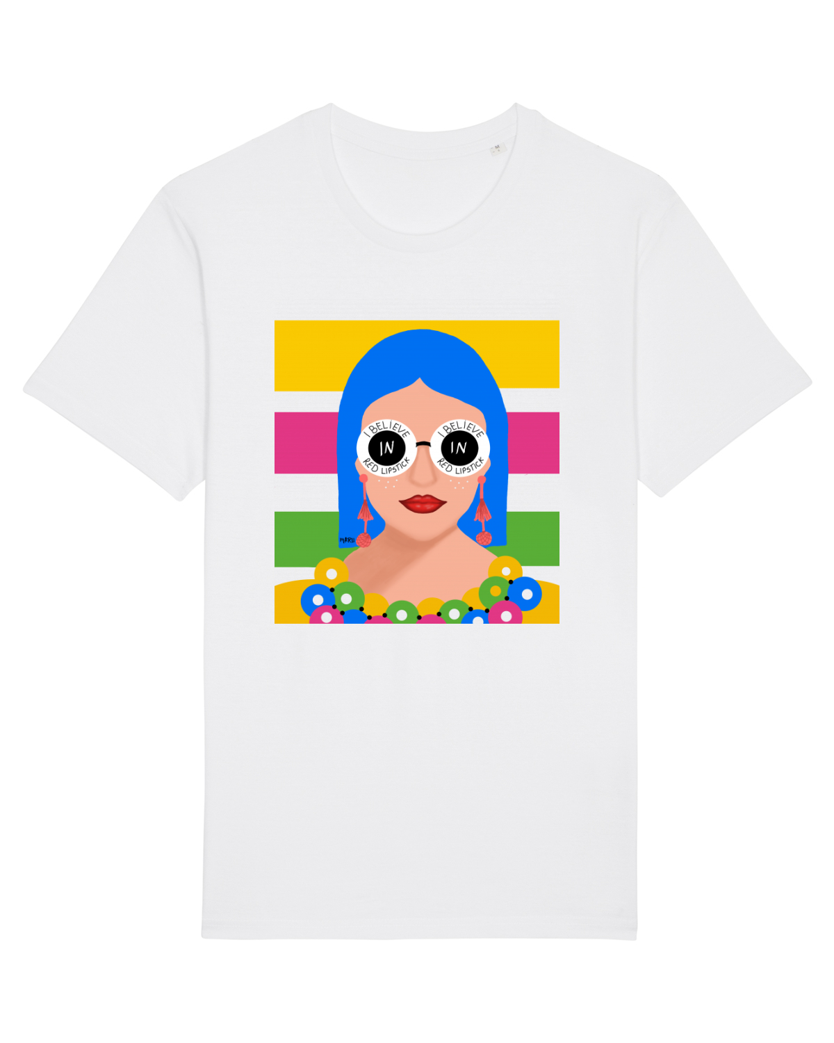 Tricou mânecă scurtă Unisex Rocker White