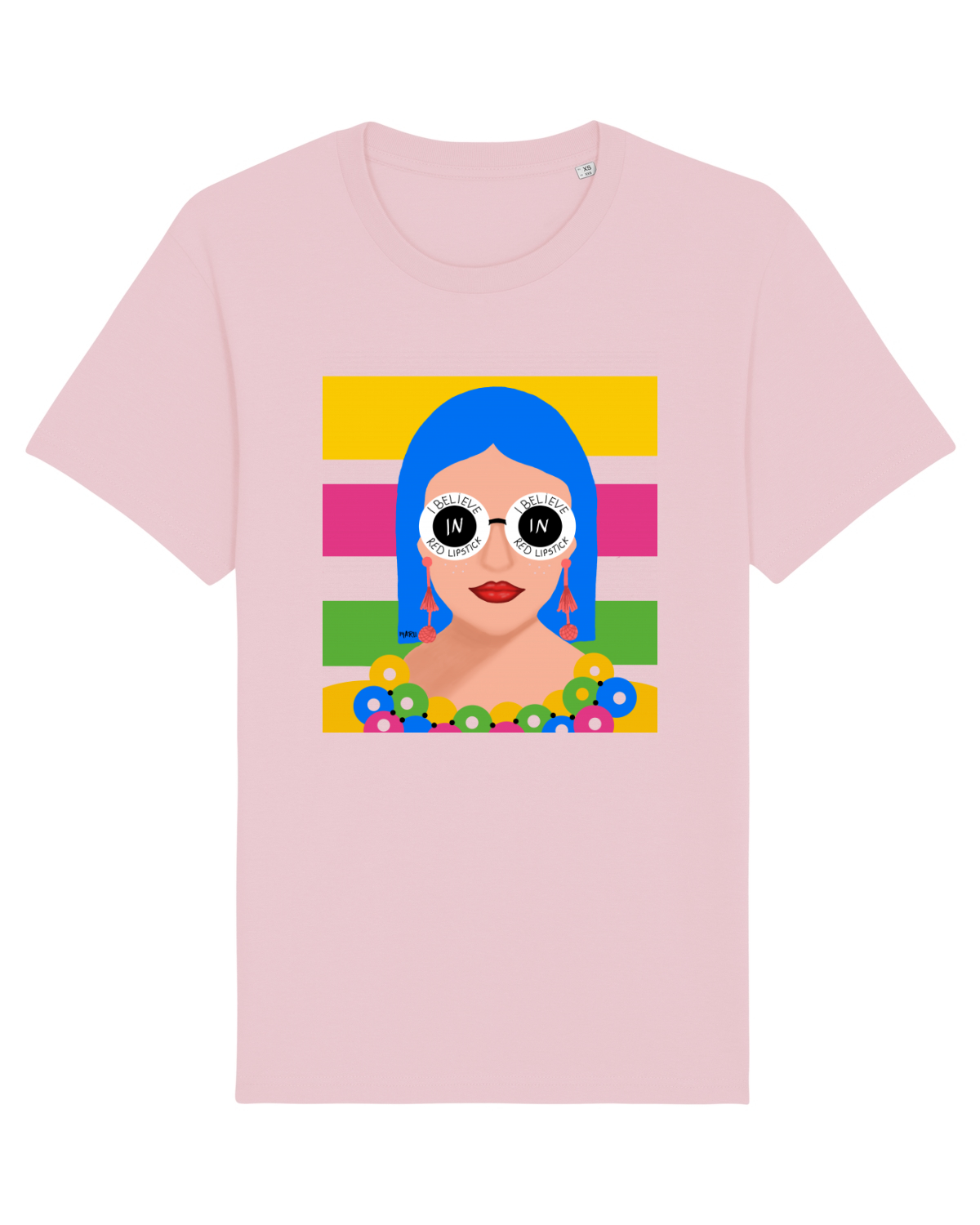 Tricou mânecă scurtă Unisex Rocker Cotton Pink