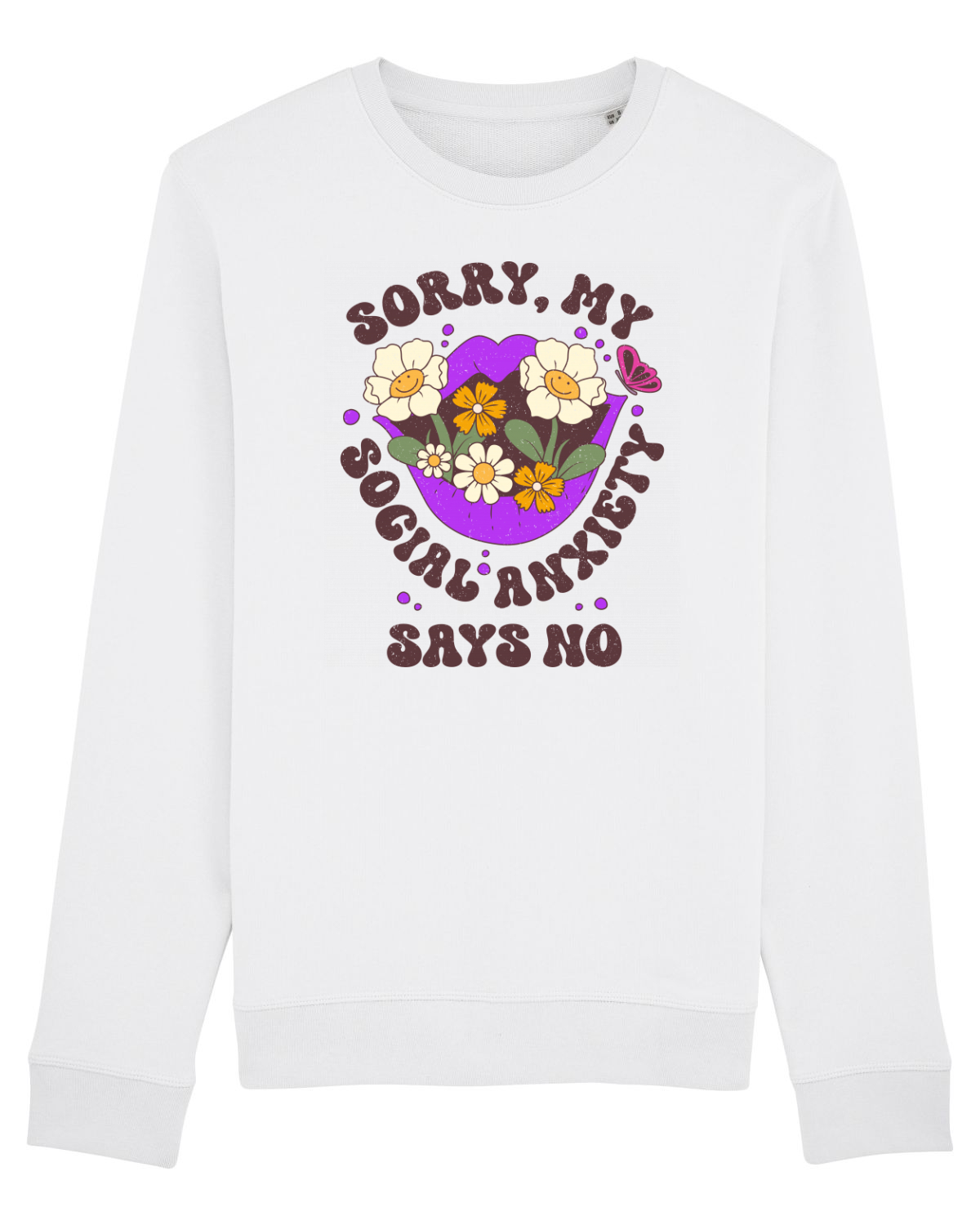 Bluză mânecă lungă Unisex Rise White