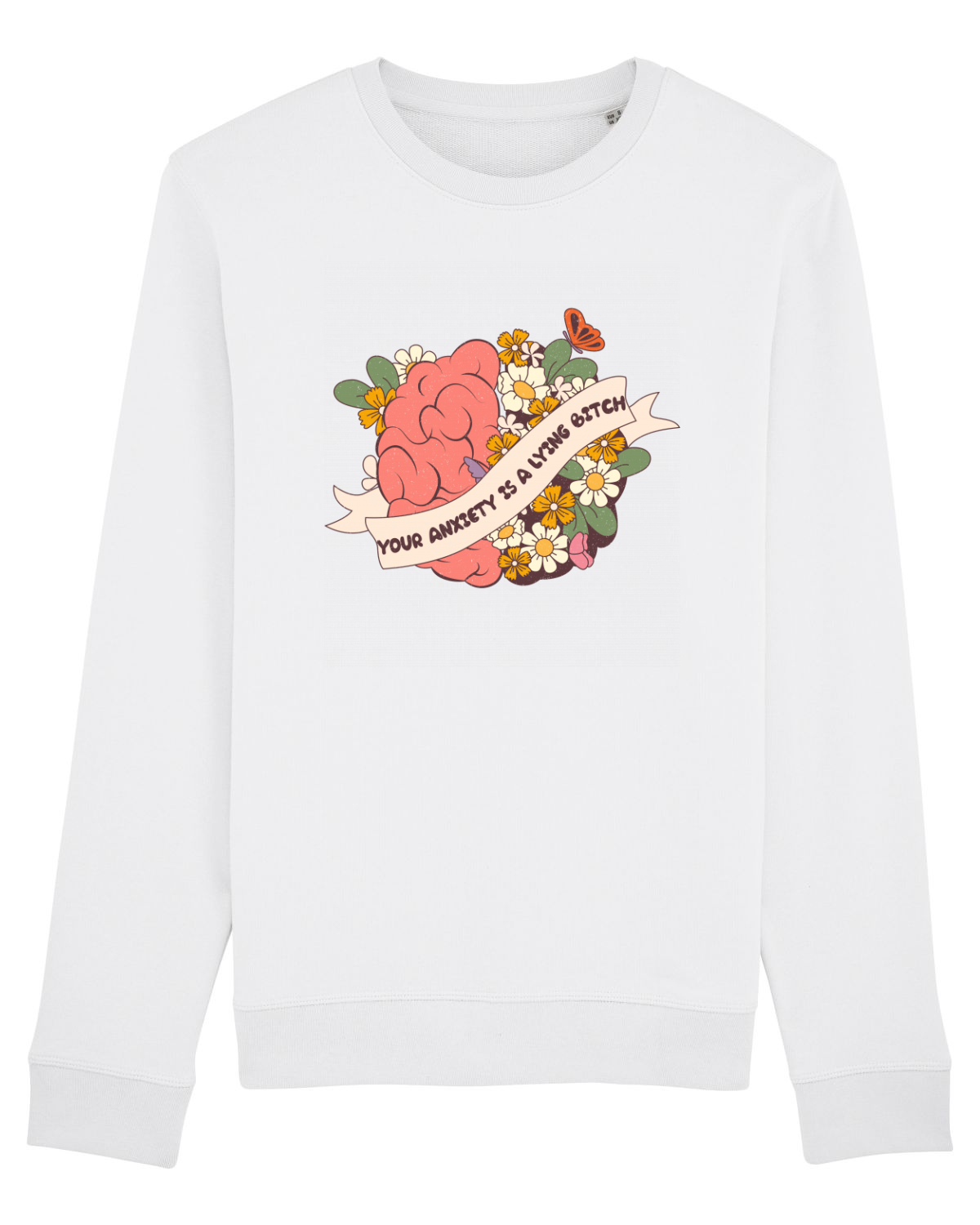 Bluză mânecă lungă Unisex Rise White