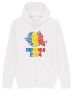 Suporter Romania - Echipa nationala Euro 2024 v2 shadow Hanorac cu fermoar Unisex Connector