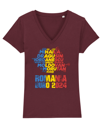 Suporter Romania - Echipa nationala Euro 2024 v1 shadow Burgundy