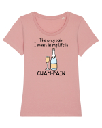 CHAM PAIN Tricou mânecă scurtă guler larg fitted Damă Expresser