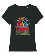 Dacii Cresteau Flamingo Si Sapau Tuneluri. Se stie! Tricou mânecă scurtă guler larg fitted Damă Expresser