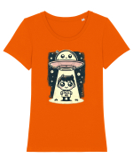 Pick me sign Encounter Tricou mânecă scurtă guler larg fitted Damă Expresser