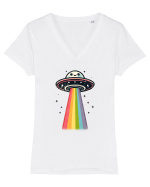 Rainbow Encounter Tricou mânecă scurtă guler V Damă Evoker