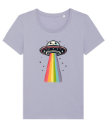 Rainbow Encounter Tricou mânecă scurtă guler larg fitted Damă Expresser